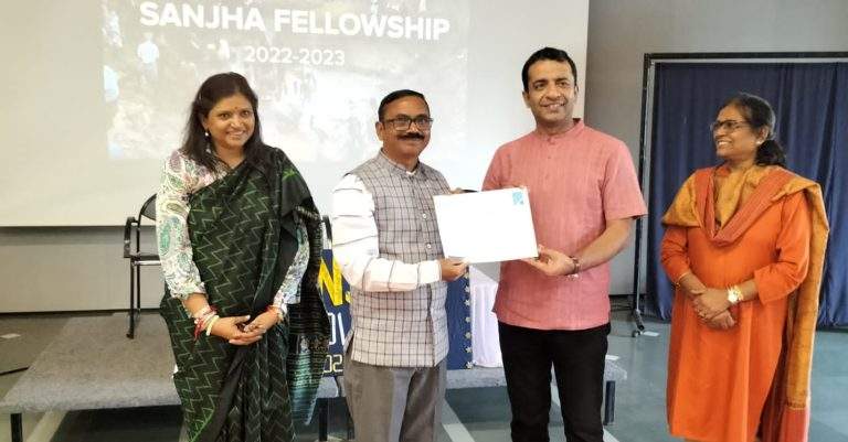 Dr. Dilip Barsagade gets SANJHA Fellowship.