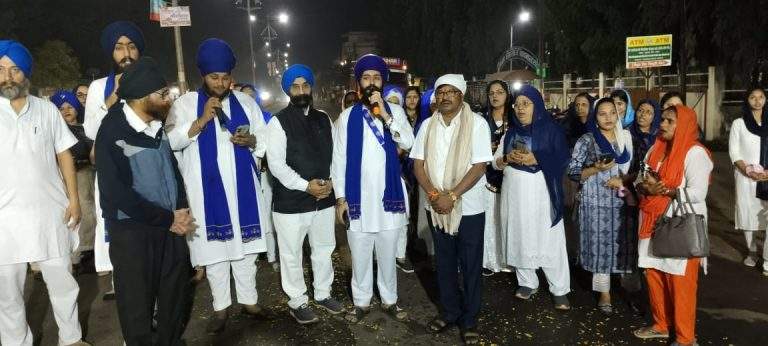 Nagar Kirtan taken out on Guru Gobind Singh birth anniversary.